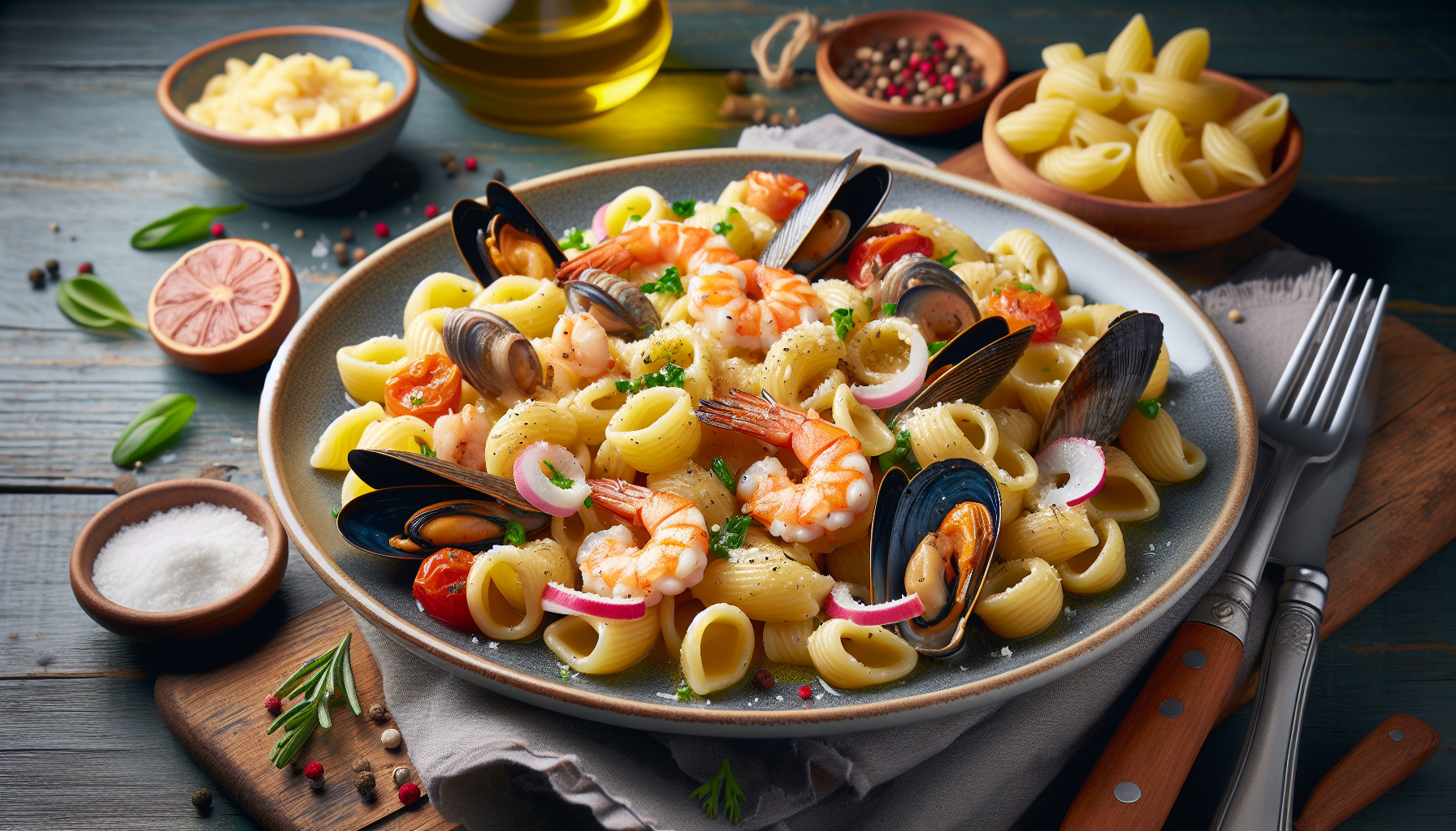 cavatelli con frutti di mare